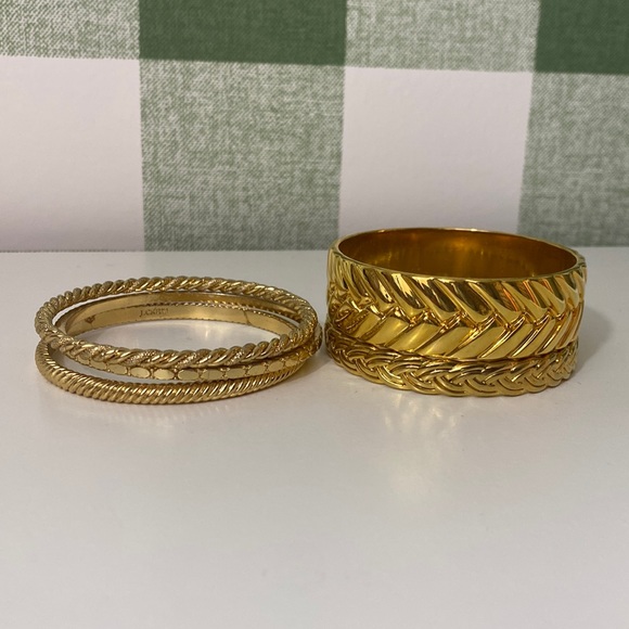 J. Crew Jewelry Five Jcrew Gold Bangles Poshmark